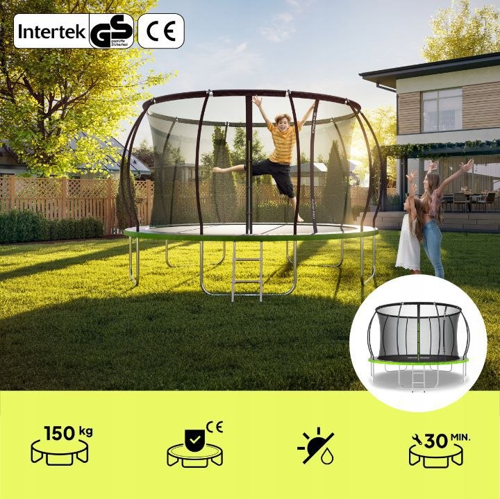 trampolina ogrodowa z siatką wewnętrzną dla dzieci 374cm 12ft zipro trampolina ogrodowa z siatką wewnętrzną dla dzieci 374cm 12ft zipro